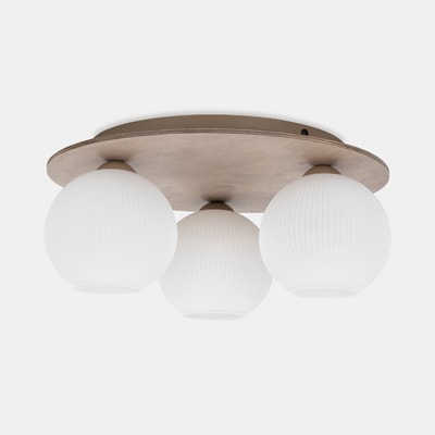 Lampa sufitowa 3 białe klosze sabbia VIRLO