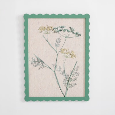 Obraz botaniczny gałązki kopru, beżowo-zielona 30x40 cm