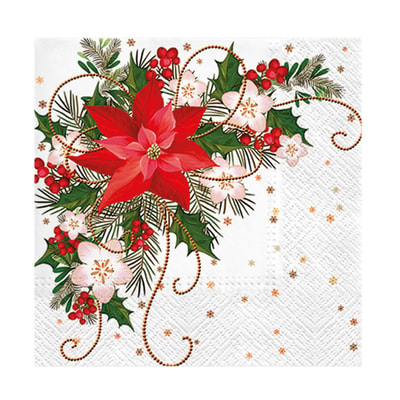 Serwetki świąteczne POINSETTIA COMPOSITION 20 szt.