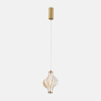 Lampa wisząca LED bursztyn ELVA 160 cm