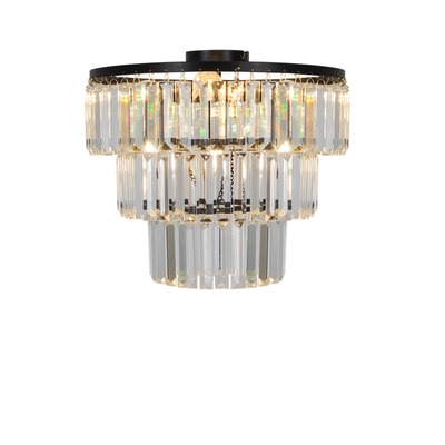 Lampa sufitowa glamour czarna TIFANNY