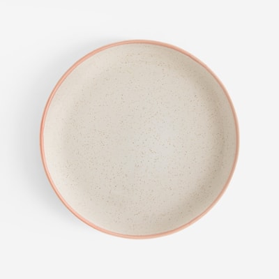Talerz deserowy kamionka beżowy śr. 21 cm