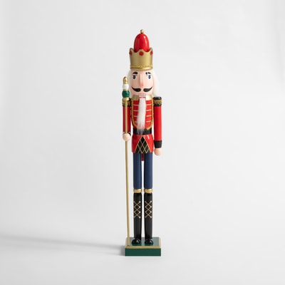 Figurka czerwono-niebieska DZIADEK DO ORZECHÓW 81 cm