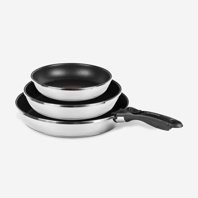 Gerlach SMART STEEL THERMOCOAT Zestaw patelni z rączką 20/24/28 cm
