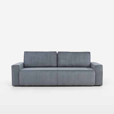 Sofa 3-osobowa rozkładana ciemnoszara SOLIS