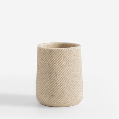 Kubek łazienkowy beżowy 10 cm