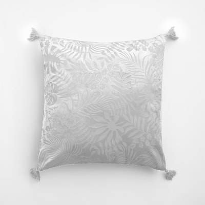 Poszewka welwetowa jasnoszara ADRIA 45x45 cm