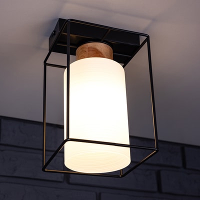 Lampa sufitowa czarno-biała GRETTER