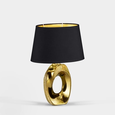 Lampa stołowa czarno-złota wys. 33 cm TABA R50511079