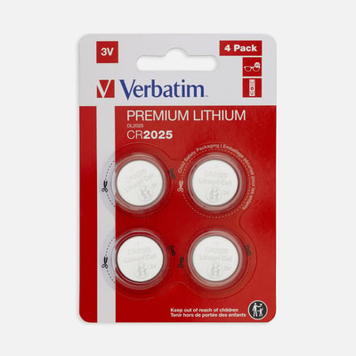 Zestaw baterii litowych 3V VERBATIM CR2025 4 szt.