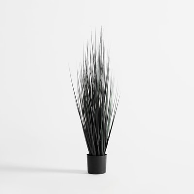 Sztuczna trawa w doniczce czarna 90 cm