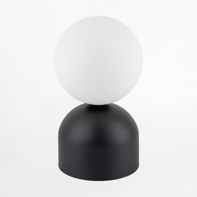 Lampa stołowa klosz kula czarna podstawa MIKI