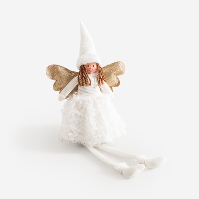 Aniołek dekoracyjny biały 55 cm