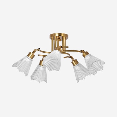 Lampa sufitowa złota 5 kloszy COP