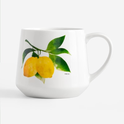 FRUTTI Kubek porcelanowy cytryny 460 ml