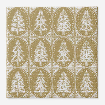Serwetki świąteczne CHRISTMAS TREES złote 33x33 cm 20 szt. PATTERN