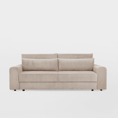 Sofa 3-osobowa z funkcją spania beżowa CORTINA