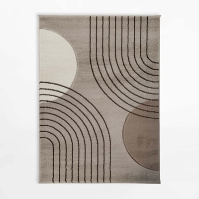 Dywan art déco łuki szaro-beżowy MILLEY 120x170 cm