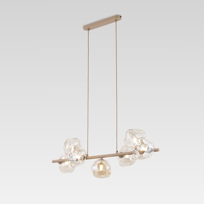 Lampa wisząca z 7 kloszami bursztynowa LAVA