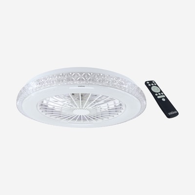 Lampa sufitowa LED 48W CCT biała z wentylatorem MONSUN