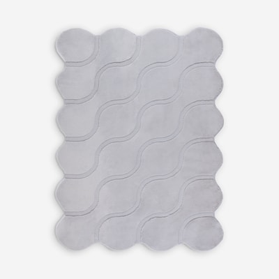 Dywan w fale BISCUIT, szary, 120x160 cm