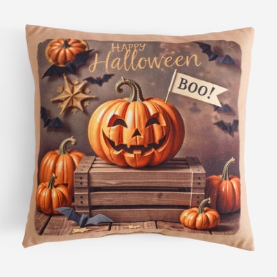 Poduszka ozdobna, BOO! HAPPY HALLOWEEN, 40x40 cm