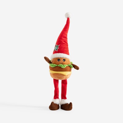 Dekoracja HAMBURGER świąteczny czerwony 55 cm