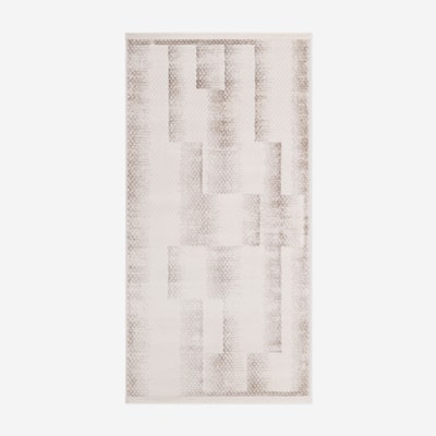 Dywan geometryczny, kremowy, 80x150 cm VERA