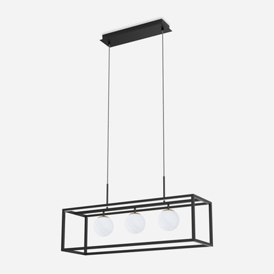 Lampa wisząca LED czarna PIRO z pilotem
