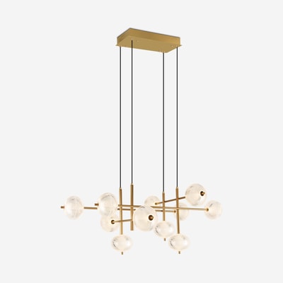 Lampa wisząca LED 63W złota GALATEA z pilotem