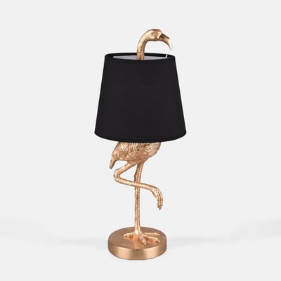 Lampa stołowa czarno-złota wys. 42 cm LOLA R50251079