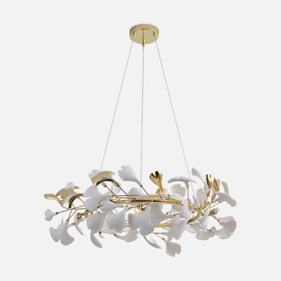 Lampa wisząca złota LEAF