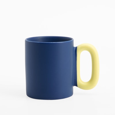 Kubek porcelanowy, niebieski, 360 ml