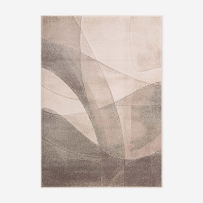 Dywan abstrakcyjny kremowo-szary, 200x290 cm RAPHAEL