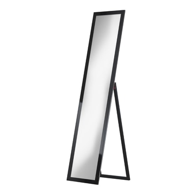 Lustro 32x152 cm stojące w czarnej ramie SLIM