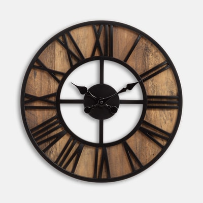 Zegar w stylu vintage brązowy śr. 40 cm