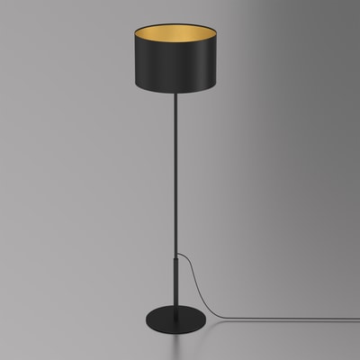 ARDEN lampa podłogowa abażur czarno-złota