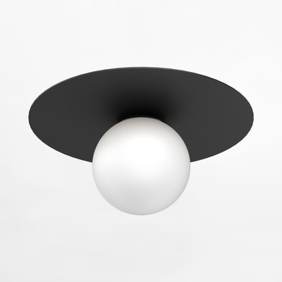 Lampa sufitowa czarna FLAT