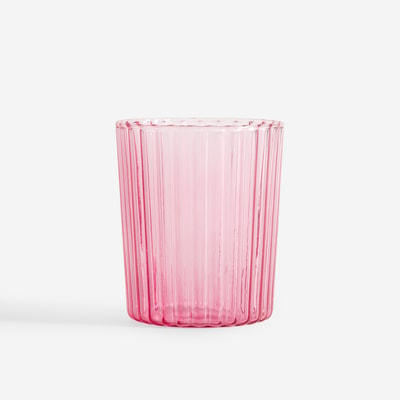 Szklanka ryflowana 330 ml różowa