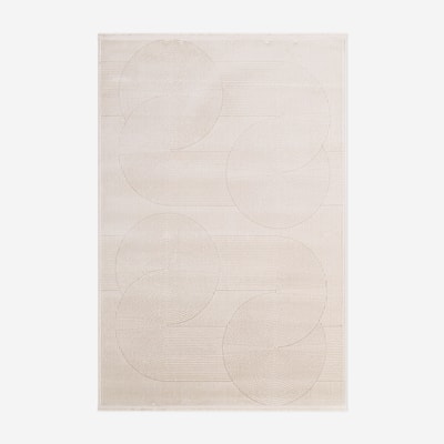 Dywan ze wzorem geometrycznym, kremowy, 200x290 cm VERA