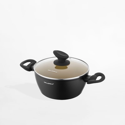 Garnek aluminiowy z pokrywką AMVEGAN 2,1 l