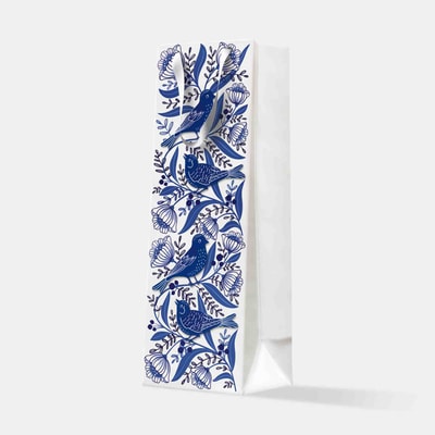 FOLK torba prezentowa BIRDS & BLOOMS 12x37 cm