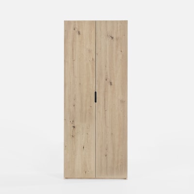 Szafa ADBOX 100 × 249,6 × 60 cm, dąb artisan z półkami, szufladami i wysuwaną półką na buty