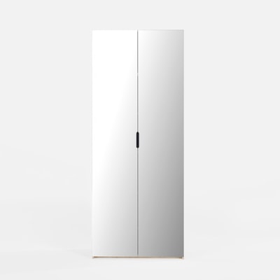 Szafa ADBOX 100x249,6x60 cm dąb artisan z lustrem i półkami