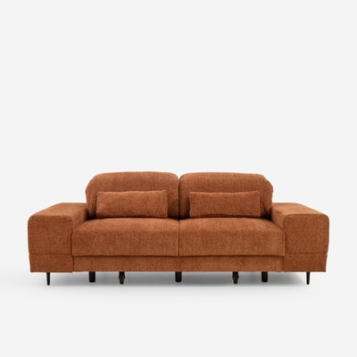 Sofa modułowa 2-osobowa z elektrycznie wysuwanym siedziskiem ceglasta MAZARRO