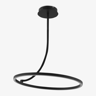Lampa sufitowa LED pierścieniowa czarna CORIT