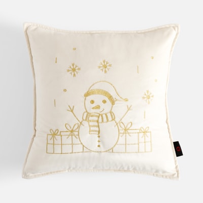 Poszewka z bałwankiem biała TWINKLE 45x45 cm