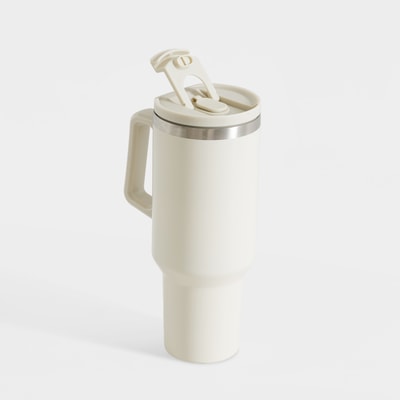 Kubek termiczny, kremowy, 1.2l