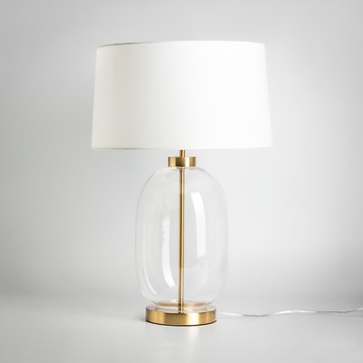 Lampa stołowa transparentna złota VAZE