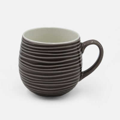 Kubek porcelanowy ciemnoszary 460 ml